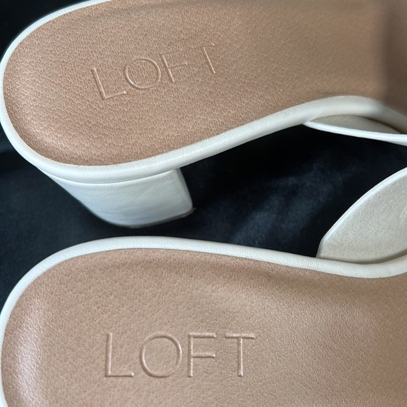NEW Ann taylor Loft size 9 white sandel - Picture 5 of 7